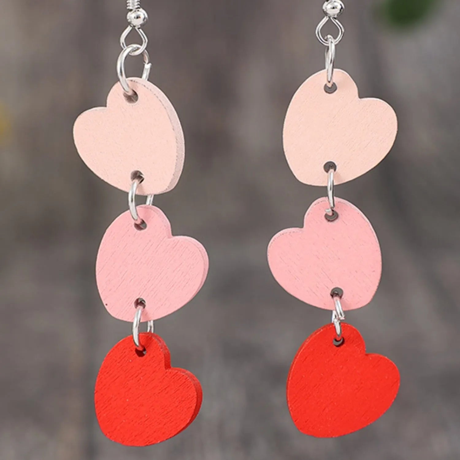 Heart Wood Dangle Earrings Earrings - Tophatter Daily Deals