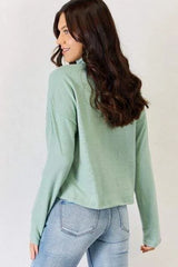 HYFVE Long Sleeve Turtleneck Top Blouses - Tophatter Daily Deals