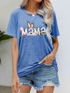 Easter MAMA Graphic Round Neck T-Shirt Cobalt Blue Women's T-Shirts - Tophatter Daily Deals