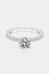 1 Carat Moissanite 925 Sterling Silver Ring Moissanite - Tophatter Daily Deals