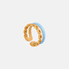 Enamel 18K Gold-Plated Open Ring Pastel Blue 7 Rings - Tophatter Daily Deals