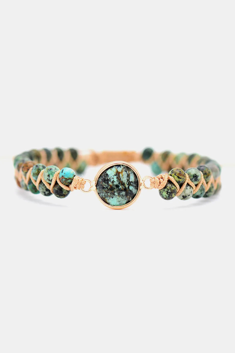 Handmade Beaded Copper Bracelet Turquoise One Size Bracelets - Tophatter Daily Deals