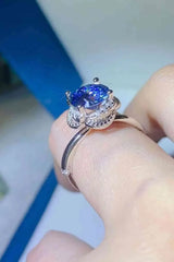 2 Carat Moissanite Contrast 925 Sterling Silver Ring Moissanite - Tophatter Daily Deals