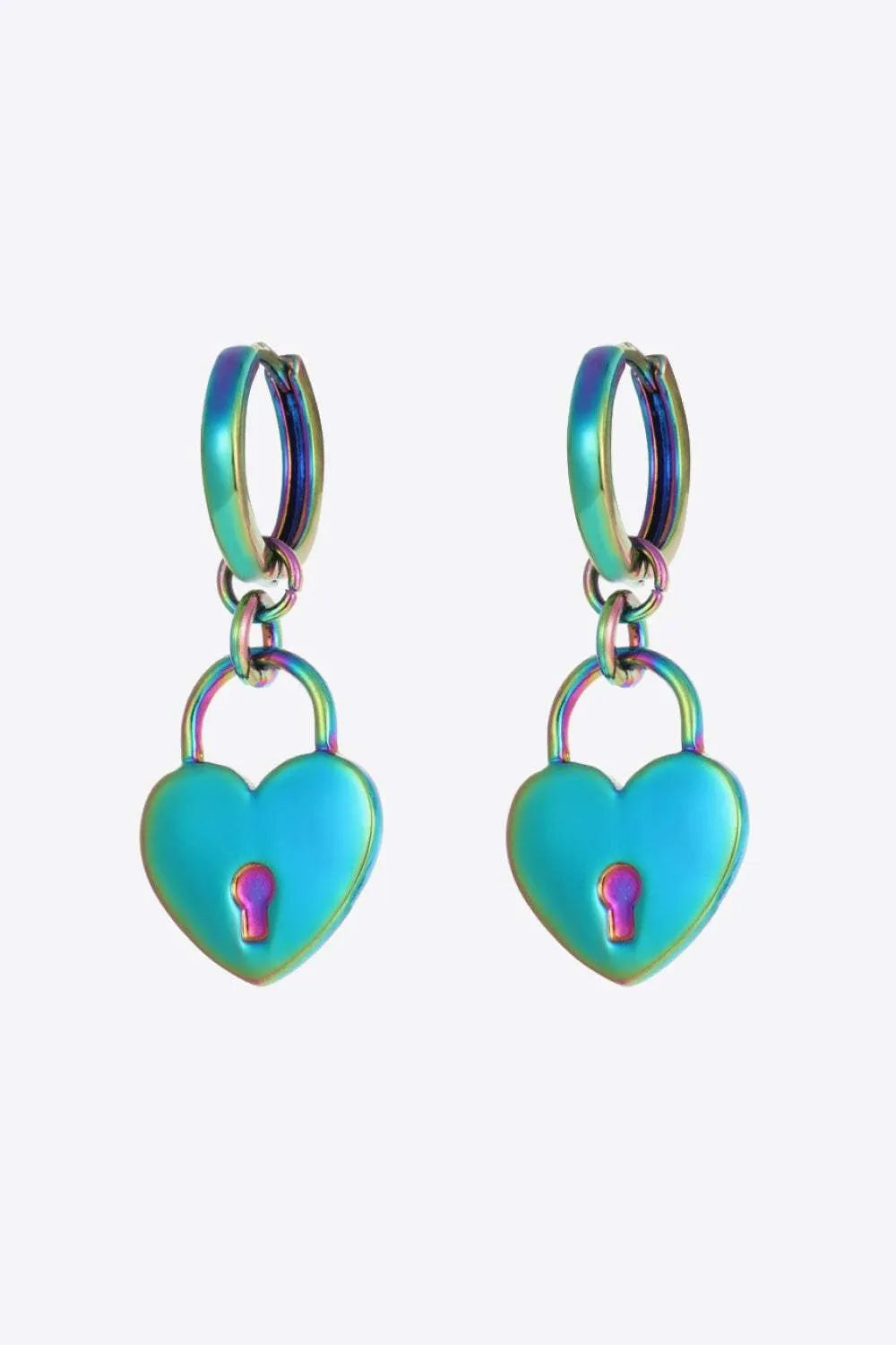 Multicolored Heart Drop Earrings Earrings - Tophatter Daily Deals