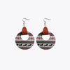 Round Shape Wooden Dangle Earrings Earrings - Tophatter Daily Deals