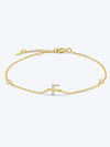 A To F Zircon 925 Sterling Silver Bracelet F-Gold One Size Bracelets - Tophatter Daily Deals