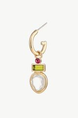 5-Pair Wholesale Crystal C-Hoop Drop Earrings Earrings - Tophatter Daily Deals