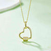 Moissanite 925 Sterling Silver Heart Shape Necklace Gold One Size Moissanite - Tophatter Daily Deals