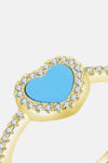 925 Sterling Silver Artificial Turquoise Ring Rings - Tophatter Daily Deals