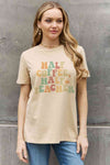 Simply Love Full Size HALF COFFEE HALF TEACHER Graphic Cotton Tee Women's T-Shirts - Tophatter Daily Deals