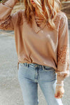 Crisscross V-Neck Waffle-Knit Top Blouses - Tophatter Daily Deals