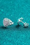 Moissanite Heart-Shaped Stud Earrings Moissanite - Tophatter Daily Deals