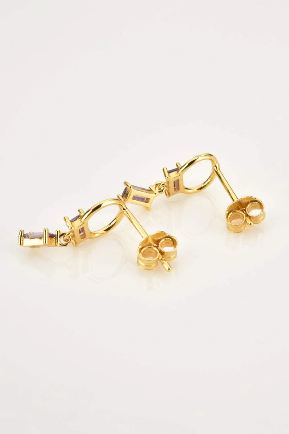 Zircon 925 Sterling Silver Drop Earrings Earrings - Tophatter Daily Deals