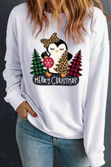 Graphic Round Neck Long Sleeve T-Shirt Women's T-Shirts - Tophatter Daily Deals