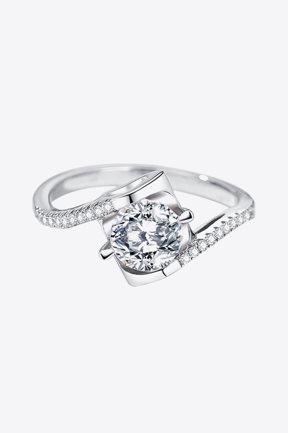 Darling You 925 Sterling Silver Moissanite Ring - Tophatter Deals