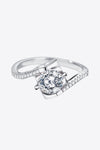 Darling You 925 Sterling Silver Moissanite Ring Silver Moissanite - Tophatter Daily Deals