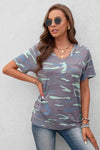 Leopard V-Neck Tee with Pocket Women's T-Shirts - Tophatter Daily Deals