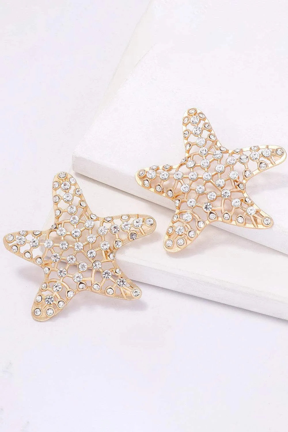 Starfish Zinc Alloy Glass Stone Dangle Earrings Earrings - Tophatter Daily Deals