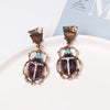 Beetle Shape Rhinestone Alloy Dangle Earrings Earrings - Tophatter Daily Deals