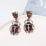 Beetle Shape Rhinestone Alloy Dangle Earrings Earrings - Tophatter Daily Deals