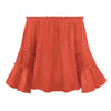 Off-Shoulder Frill Trim Blouse Blouses - Tophatter Daily Deals