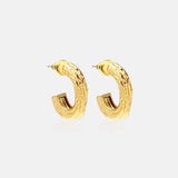 Gold-Plated C-Hoop Earrings Gold One Size Earrings - Tophatter Daily Deals