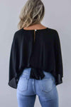 V-Neck Ruched Three-Quarter Sleeve Blouse Blouses - Tophatter Daily Deals