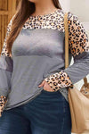 Plus Size Striped Round Neck Long Sleeve T-Shirt Multicolor Women's T-Shirts - Tophatter Daily Deals