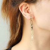 Gold-Plated Bar Earrings Gold One Size Earrings - Tophatter Daily Deals