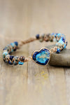 Handmade Heart Shape Natural Stone Bracelet Navy One Size Bracelets - Tophatter Daily Deals