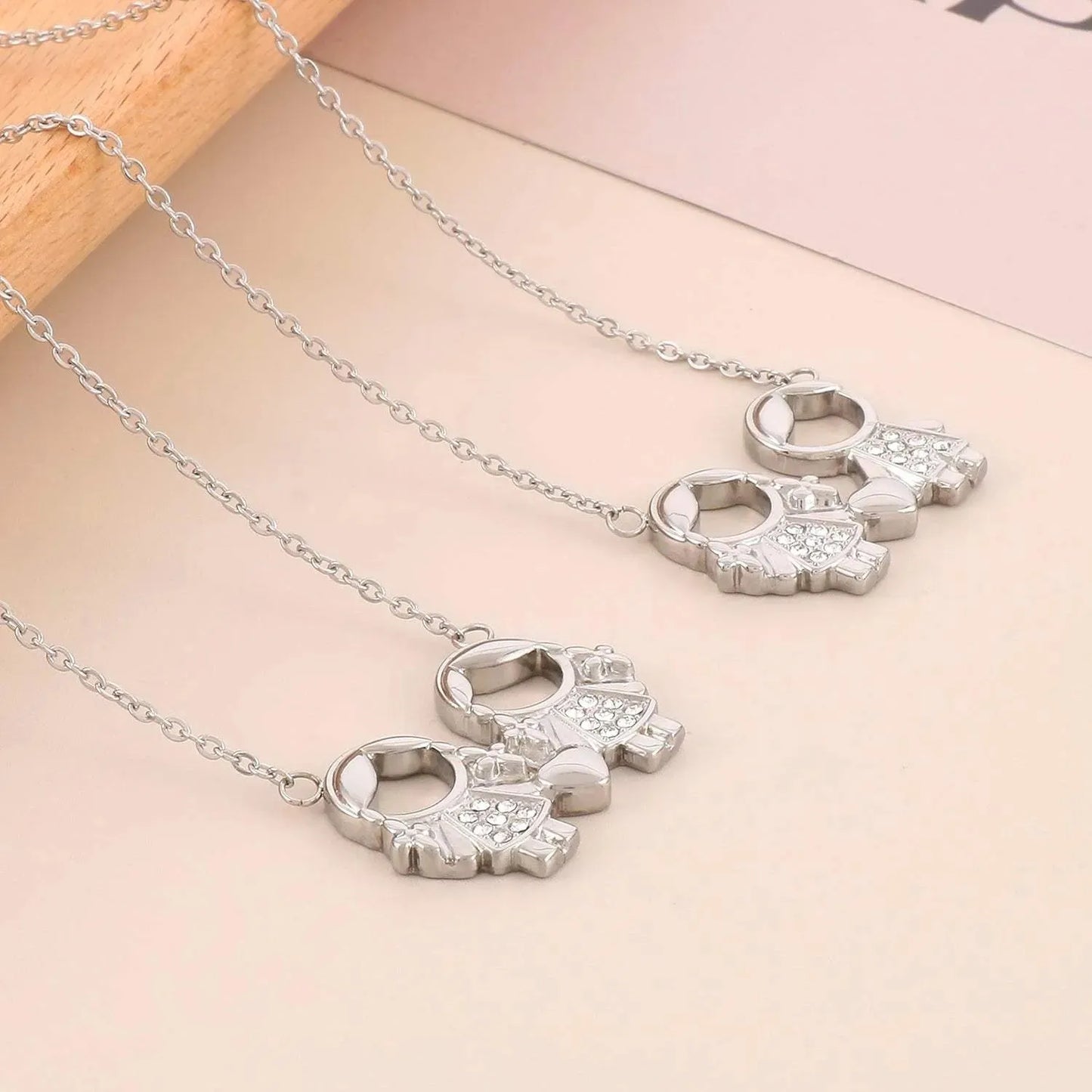Pendant Rhinestone Stainless Steel Necklace Necklaces - Tophatter Daily Deals