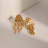 18K Gold-Plated Stainless Steel Jellyfish Earrings Earrings - Tophatter Daily Deals