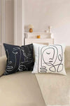 2-Pack Decorative Throw Pillow Cases Black White One Size Decorative Pillowcases - Tophatter Daily Deals