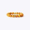 Natural Stone Beaded Bracelet Tangerine One Size Bracelets - Tophatter Daily Deals