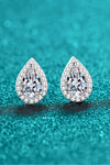 Moissanite Teardrop Stud Earrings Moissanite - Tophatter Daily Deals