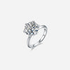 5 Carat Moissanite 925 Sterling Silver Ring - Tophatter Shopping Deals