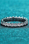 Moissanite 925 Sterling Silver Eternity Ring Silver Moissanite - Tophatter Daily Deals