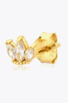 925 Sterling Silver Zircon Decor Stud Earrings Earrings - Tophatter Daily Deals