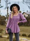 Puff Sleeve Pleated Blouse Blouses - Tophatter Daily Deals