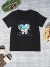 HAPPY VALENTINE'S DAY Round Neck Short Sleeve T-Shirt Women's T-Shirts - Tophatter Daily Deals