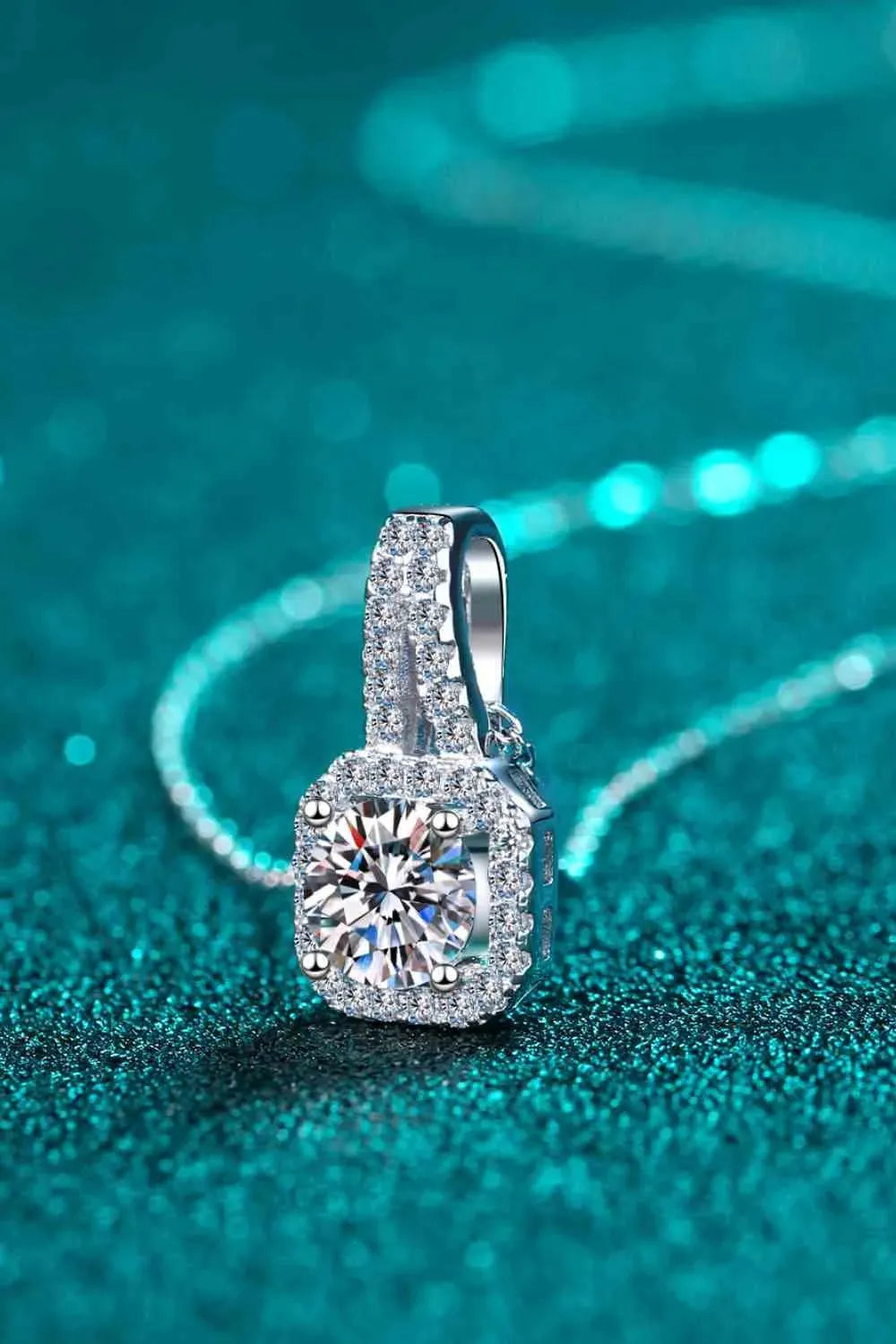 Moissanite 925 Sterling Silver Necklace Moissanite - Tophatter Daily Deals