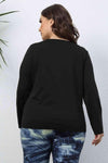 Plus Size Cutout Front Long Sleeve T-Shirt Women's T-Shirts - Tophatter Daily Deals