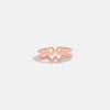 Wave Shape Inlaid Zircon Open Ring Rose Gold Rings - Tophatter Daily Deals