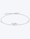Q To U Zircon 925 Sterling Silver Bracelet S Silver One Size Bracelets - Tophatter Daily Deals