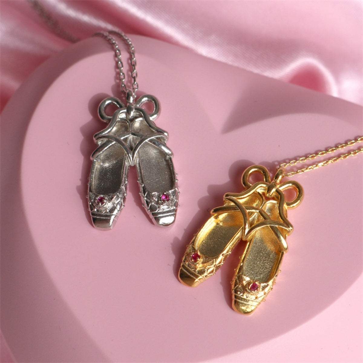 Copper Ballet Shoe Pendant Necklace Necklaces - Tophatter Daily Deals