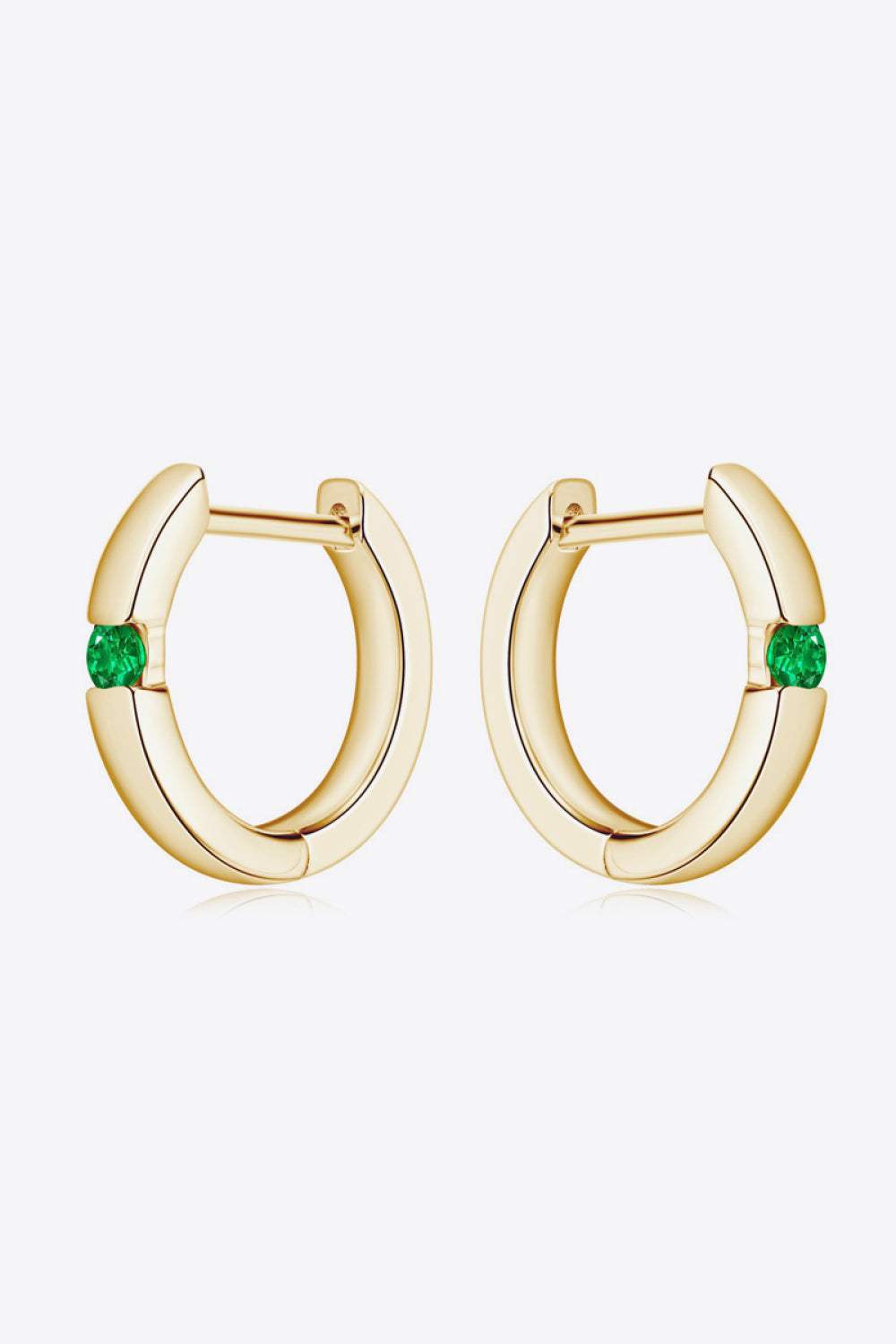 Lab-Grown Emerald Earrings Gold One Size Earrings - Tophatter Daily Deals