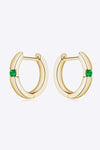 Lab-Grown Emerald Earrings Gold One Size Earrings - Tophatter Daily Deals