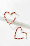 Heart Shape Dangle Earrings Earrings - Tophatter Daily Deals