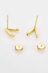 Zircon Letter V Stud Earrings Earrings - Tophatter Daily Deals