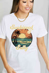 Simply Love Full Size SUNKISSED & SALTY Graphic Cotton T-Shirt Bleach Women's T-Shirts - Tophatter Daily Deals